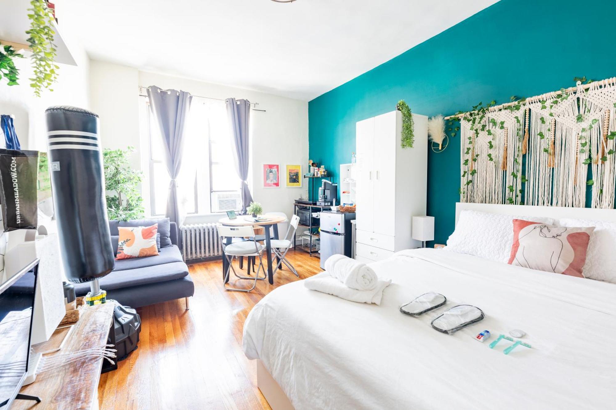 Pangsapuri Boho By Delicate Only 25 Min To Times Square Near Citi Field, Us Open Shared Bathroom Cat Friendly Only